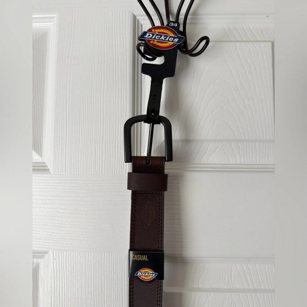 Dickies Brown Genuine Leather Belt Men’s Size 34 |Dickies Men’s Leather Belt NWT